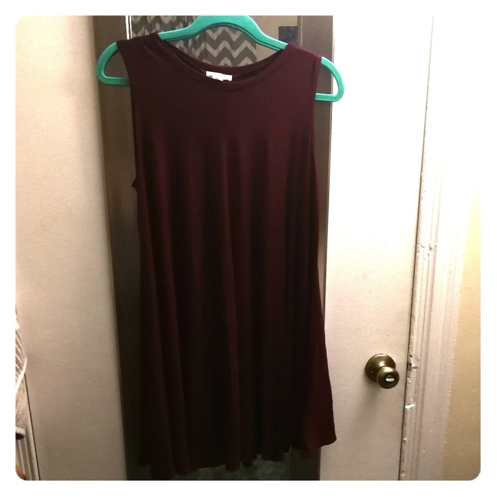 Silent + Noise Wine Red Dress- New